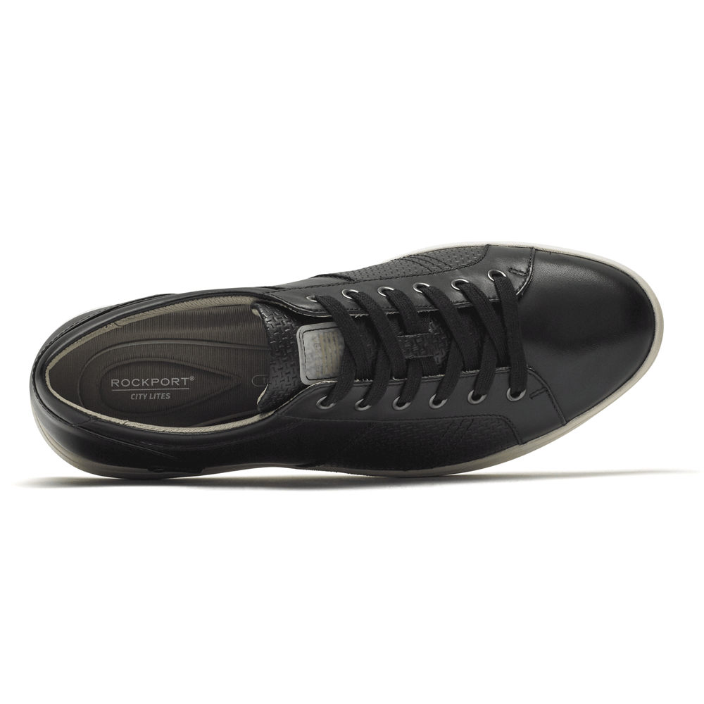 Rockport Singapore Mens Sneakers - Colle Tie Black - YS8950416